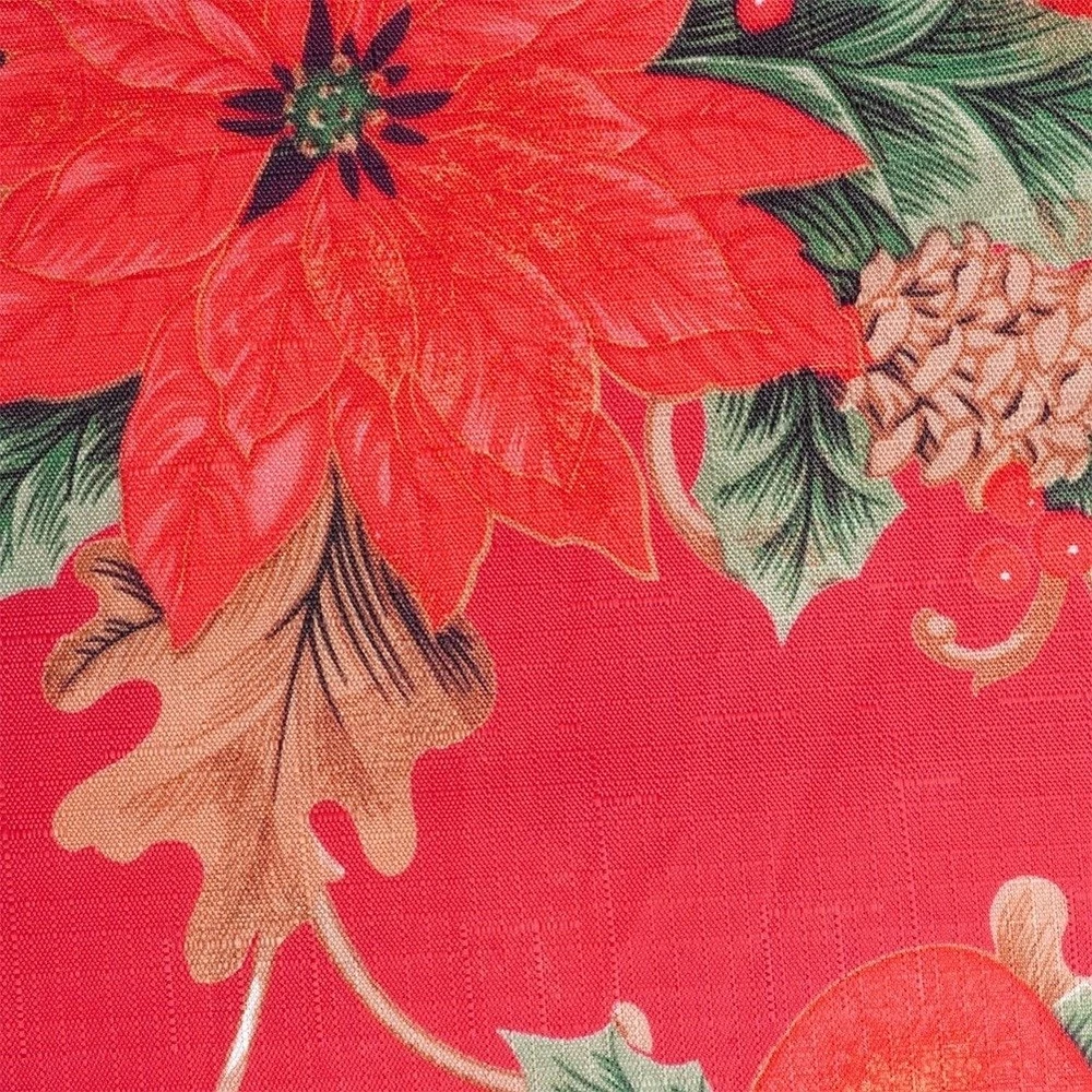 Excellent Houseware Kalėdinė staltiesė 180x130 cm - raudona, atspari dėmėms