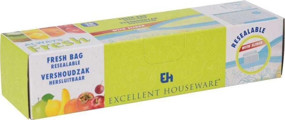 Excellent Houseware Krepšiai, virveliniai maišeliai, maistui laikyti, 15 x 1 l