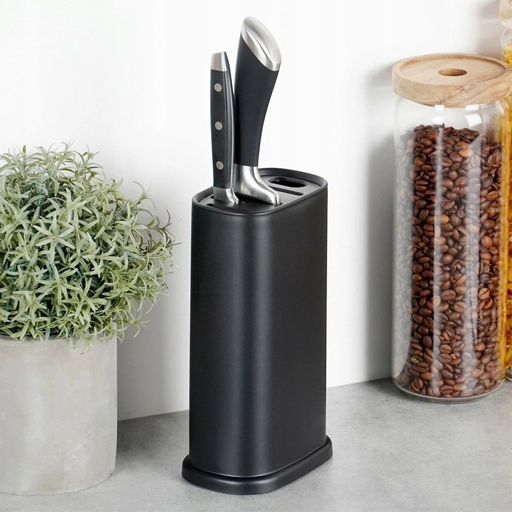 Excellent Houseware Kaitlentės įrankių stovas juodas su dėžutėmis