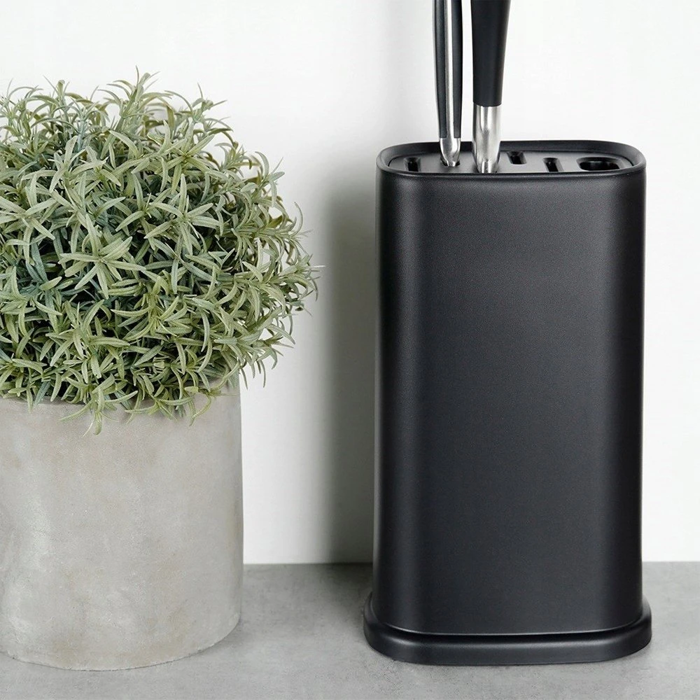 Excellent Houseware Kaitlentės įrankių stovas juodas su dėžutėmis