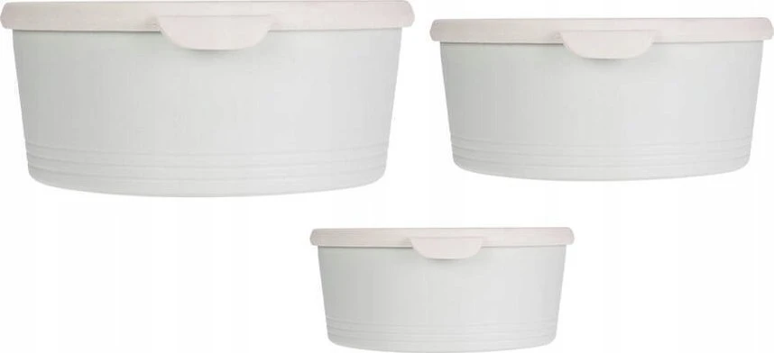 Excellent Houseware Puikios namų apyvokos reikmenų pakuotės su plastikiniais maisto indeliais, 3 skirtingų dydžių vienetai