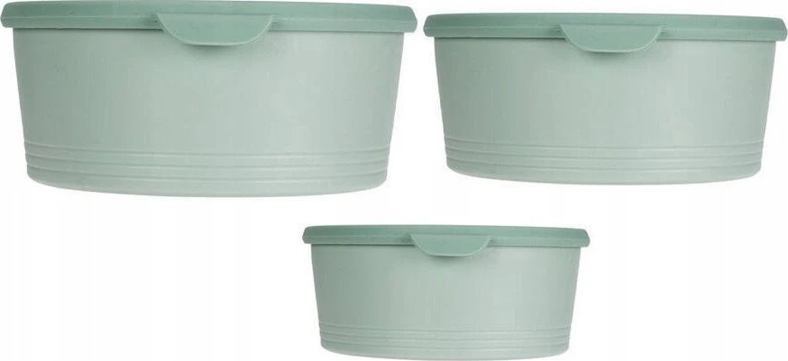 Excellent Houseware Puikios namų apyvokos reikmenų pakuotės su plastikiniais maisto indeliais, 3 skirtingų dydžių vienetai