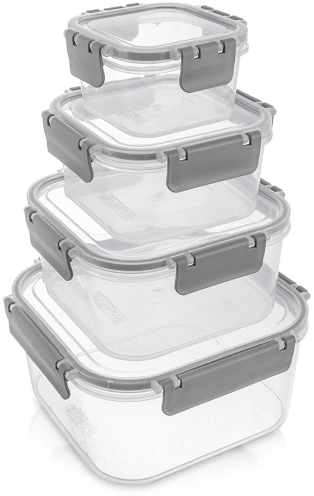 Excellent Houseware Orion Maisto talpyklų rinkinys 4 vnt. Skaidrios, su dangčiais