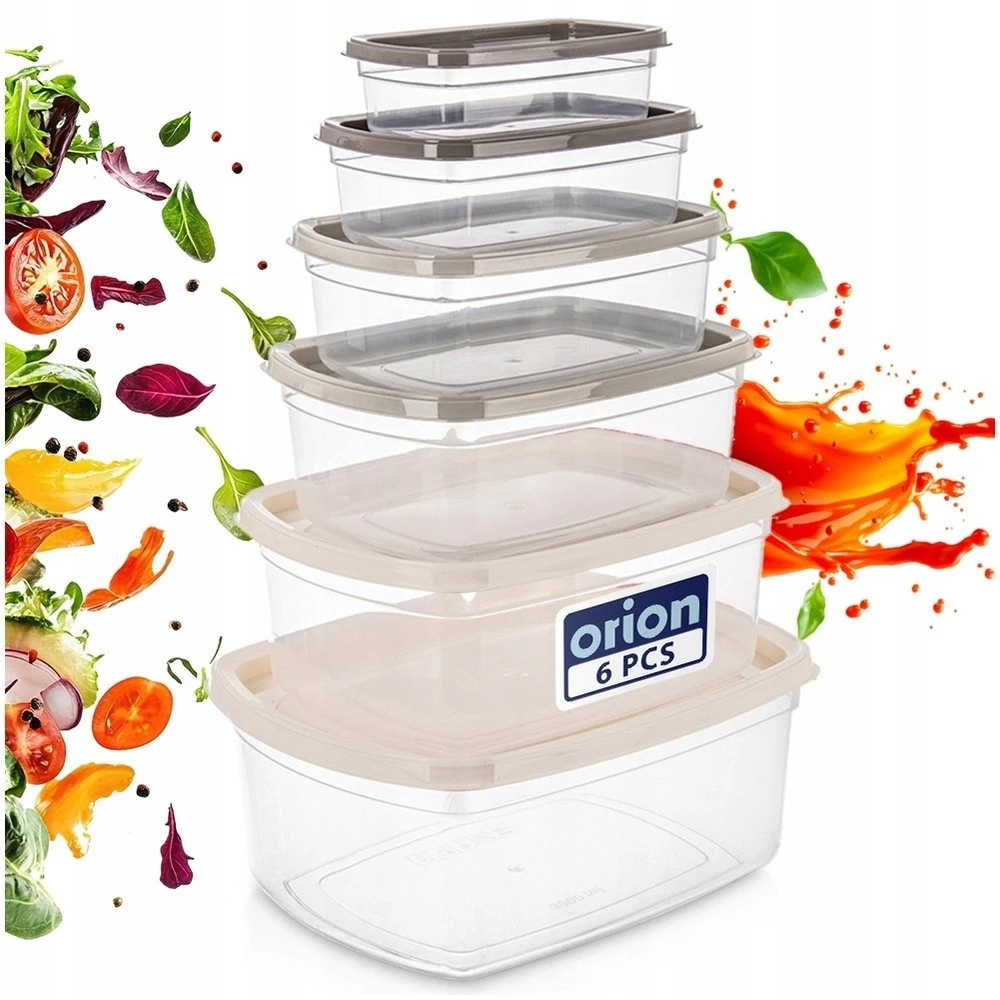 Excellent Houseware Orion Maisto konteineriai 6 vnt - Universalių dydžių laikymo indai