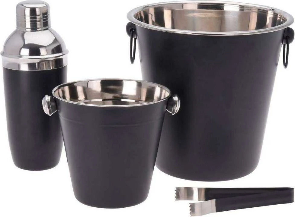 Excellent Houseware Kokteilių gaminimo rinkinys plienas juoda 4 vnt.