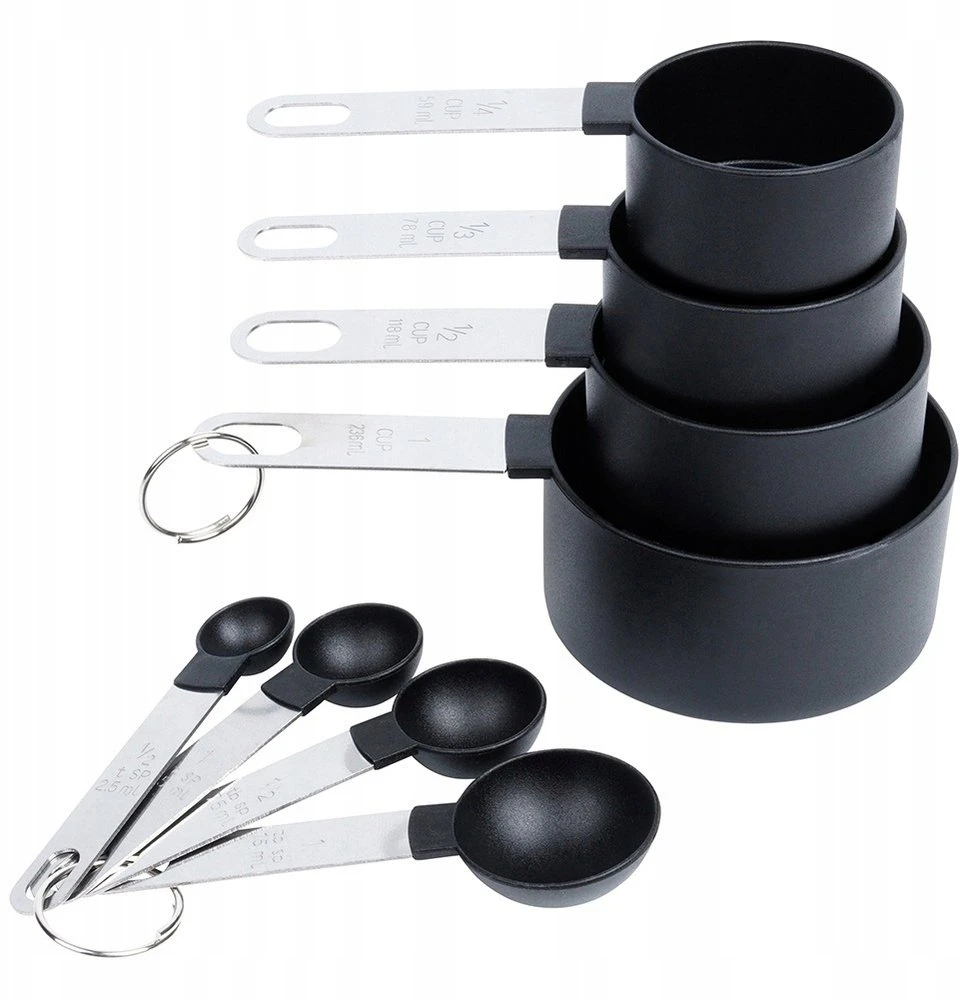 Virtuvinės svarstyklės Excellent Houseware Matavimo šaukšteliai ir puodeliai 8 vnt