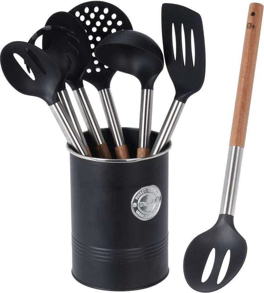 Excellent Houseware Virtuvės reikmenų rinkinys su stovu 7 vnt.