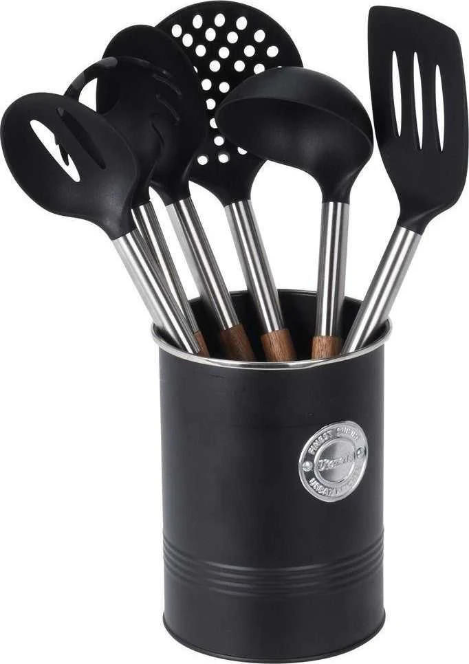 Excellent Houseware Virtuvės reikmenų rinkinys su stovu 7 vnt.