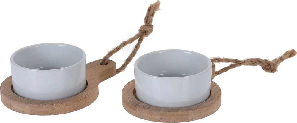 Excellent Housewares Dubuo ant lentos padažui, panardinimui, užkandžiams, užkandžiams, 2 vnt