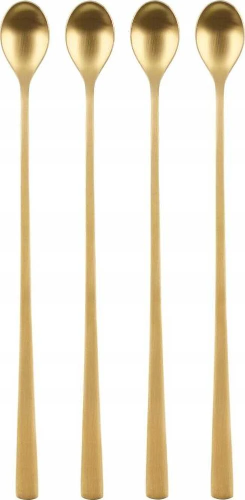 Maku Šaukšteliai 4 vnt,ilgis -26cm, aukso spalvos