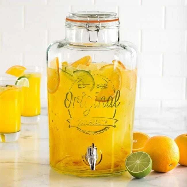 Excellent Houseware Stiklainis su kraneliu stiklinis 8 l
