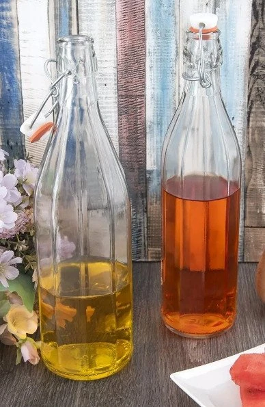 Excellent Houseware Orion Buteliukas stiklena 1 L su klipsem