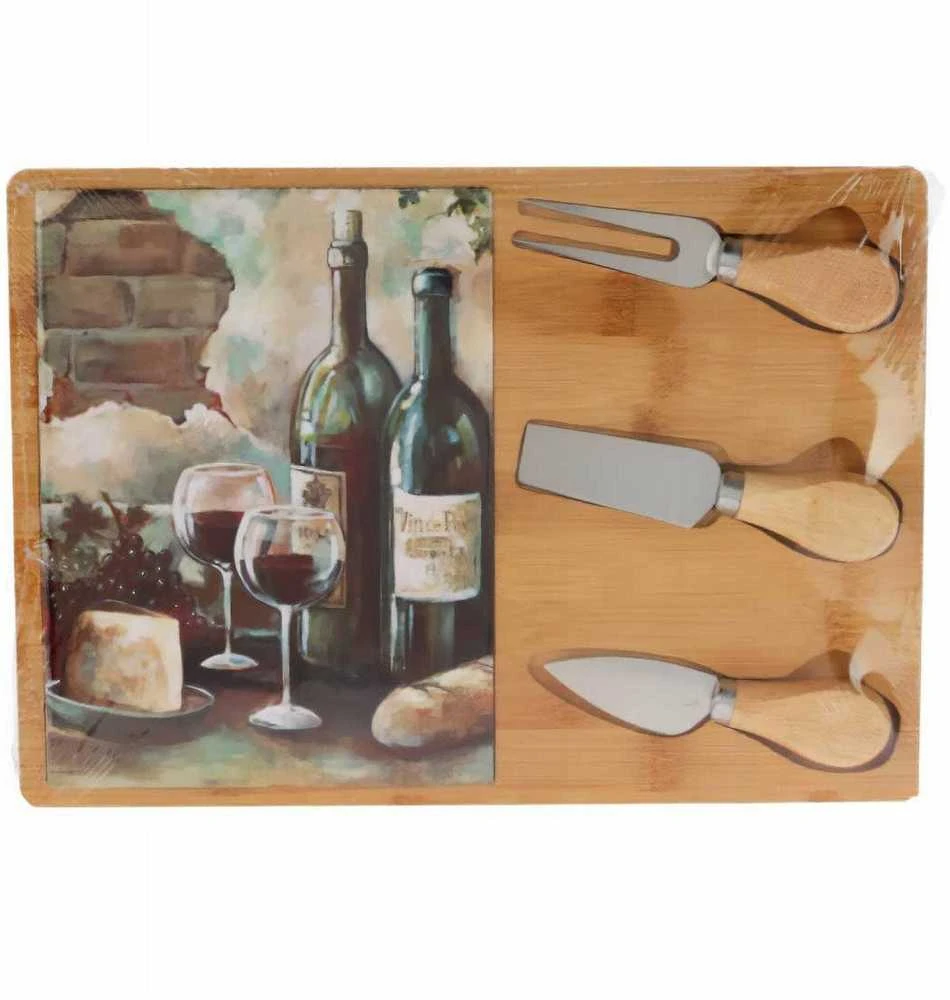 Excellent Houseware Sūrio lenta su peilių rinkiniu, 30 x 21 cm