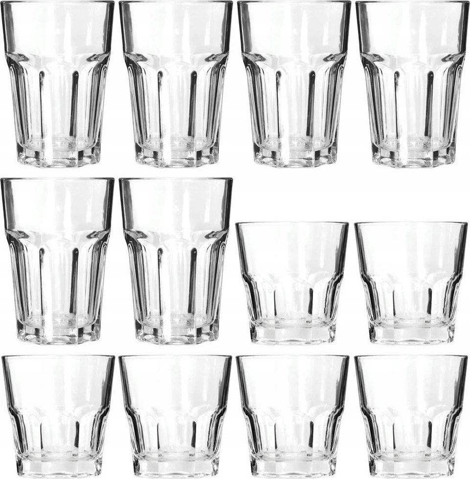 Excellent Houseware Stiklinės gėrimams 230 / 330 ml, 12 vnt.
