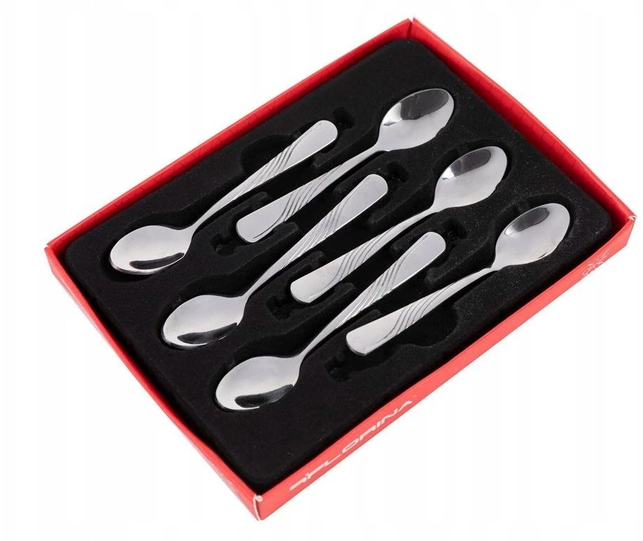 „Excellent Houseware“ stalo įrankiai, 6 vnt. klasikinių mažų kavos šaukštelių (kapučino)