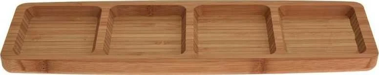 Mondex Excellent Houseware Taca talerz do serwowania bambusowy 33x10 cm universalus