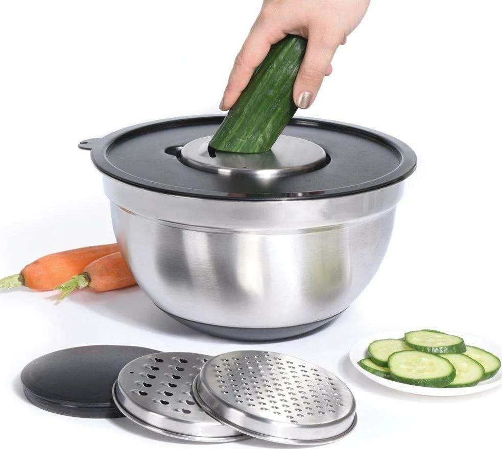 Excellent Houseware Maišymo dubuo su tarka plieninė 4,5 l