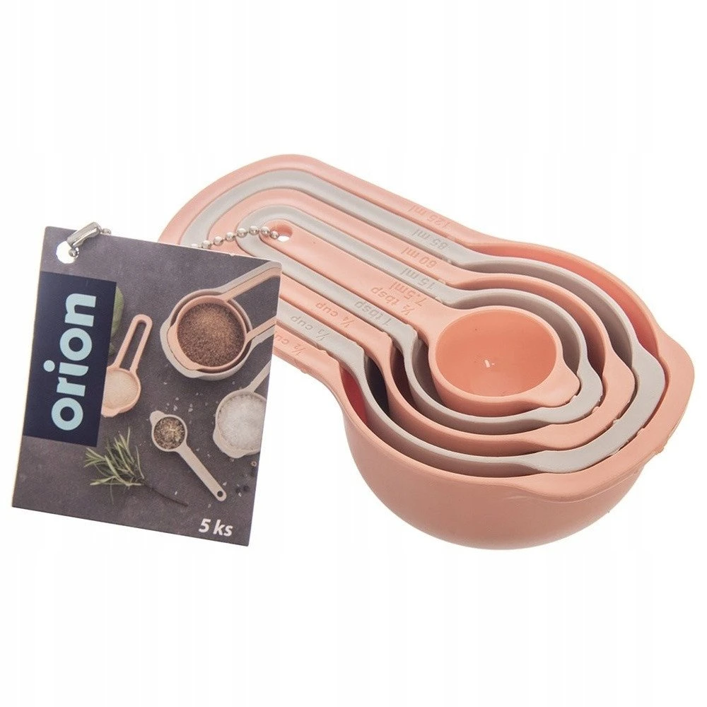 Excellent Houseware Orion virtuvės matavimo puodeliai 5 vnt. – 125 ml, 85 ml, 60 ml, 15 ml, 7.5 ml