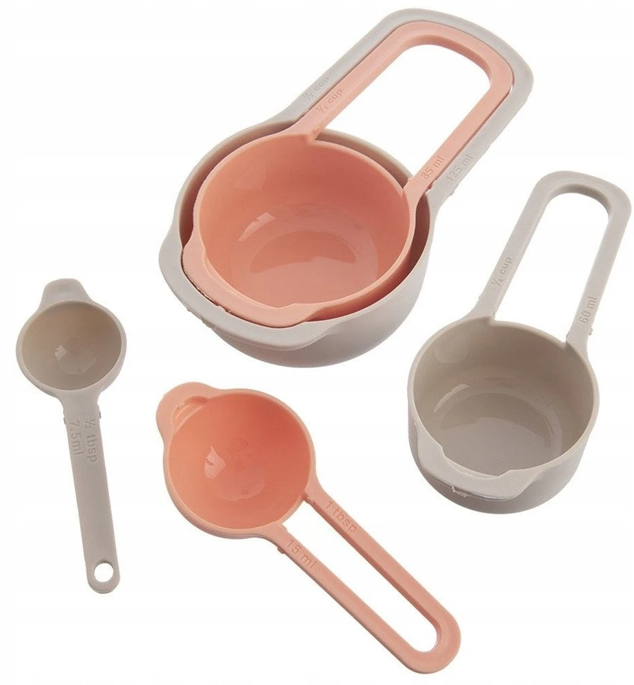 Excellent Houseware Orion virtuvės matavimo puodeliai 5 vnt. – 125 ml, 85 ml, 60 ml, 15 ml, 7.5 ml