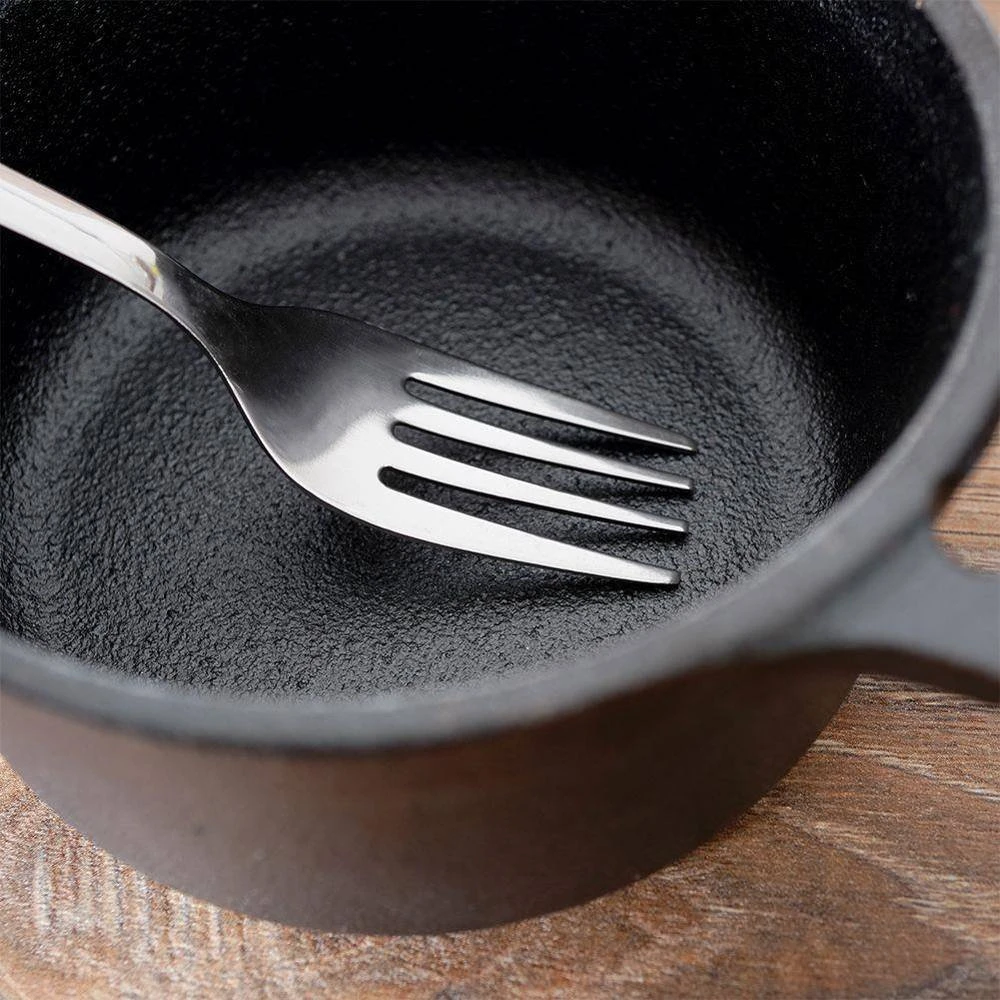 Excellent Houseware Plieninės desertinės šakutės 6 vnt. - Naudojamos, lengvai valomos