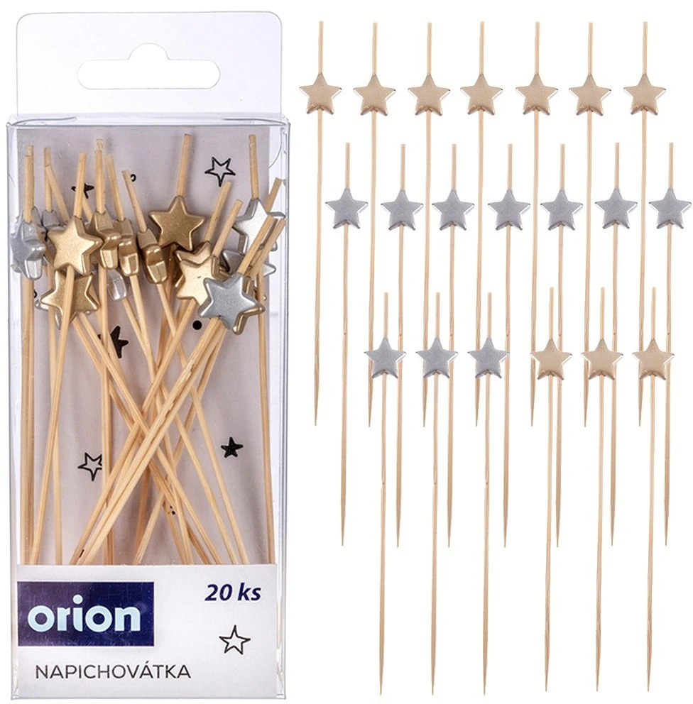 Excellent Houseware Orion Kokteilių Šiaudeliai 12 cm Bambu 20 vnt. - Užkandžiams