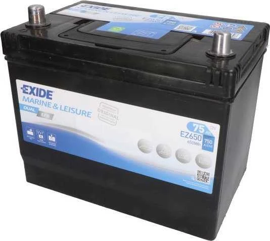 Exit EXIDE EZ650 DUAL EFB 75Ah 750A (EN) 12V akumuliatorius
