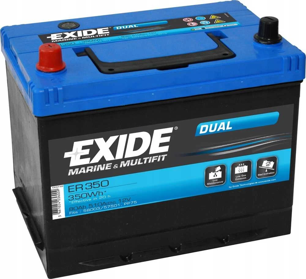 EXIDE ER350 80Ah 510A (EN) 12V akumuliatorius