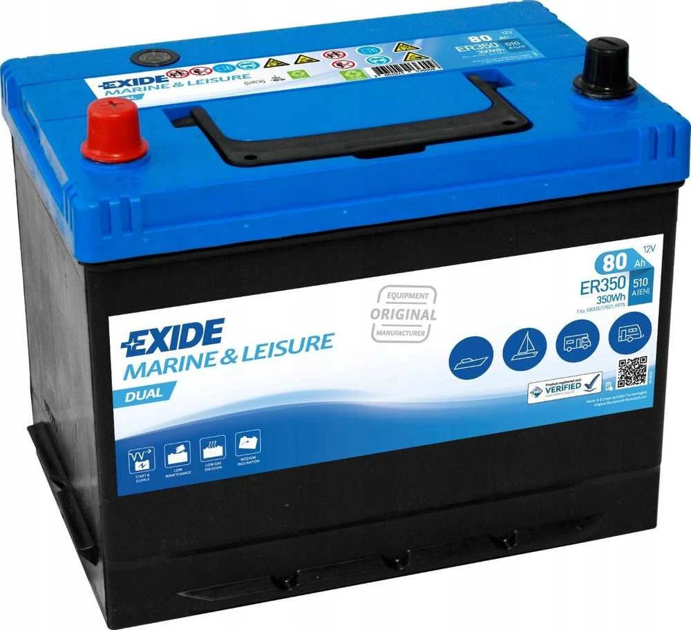 EXIDE ER350 80Ah 510A (EN) 12V akumuliatorius