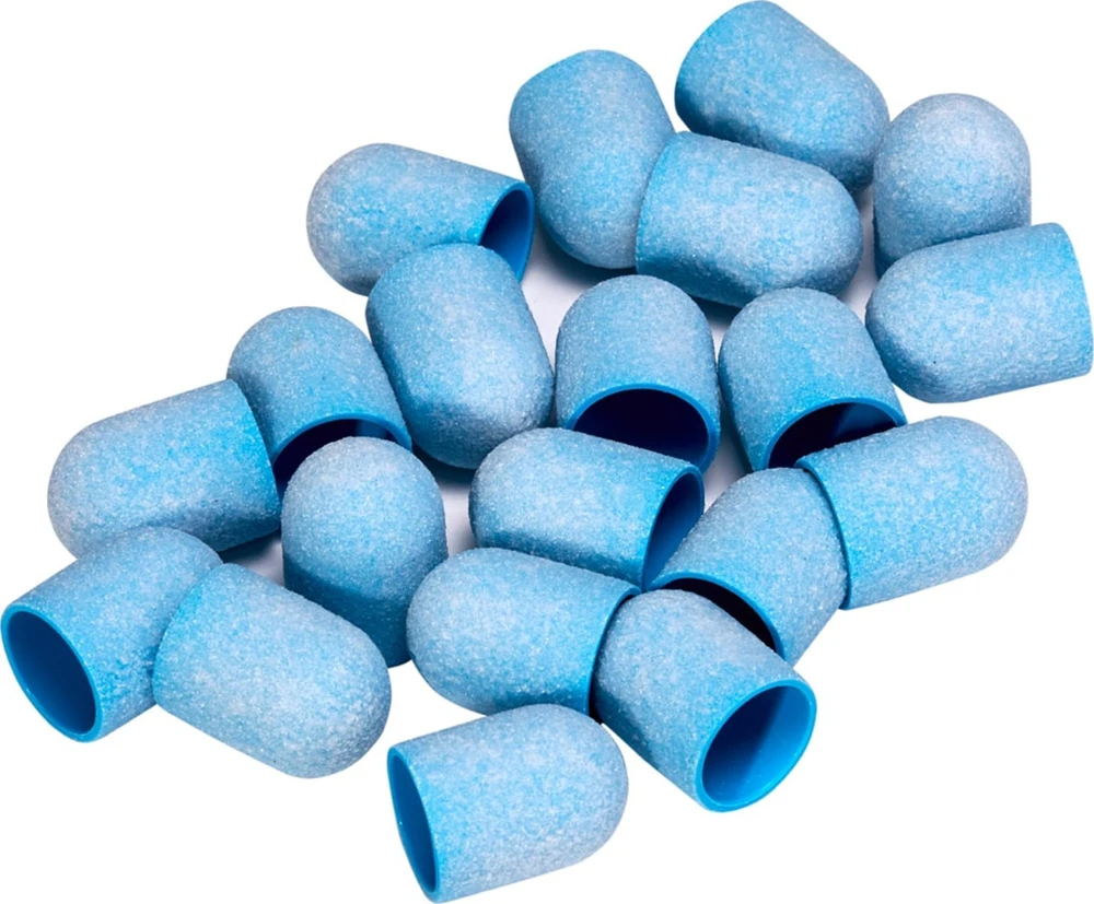 Activeshop Mėlyna Exo mėlynas Hard Cap abrazyviniai antgaliai su plastikine šerdimi 20 vnt.