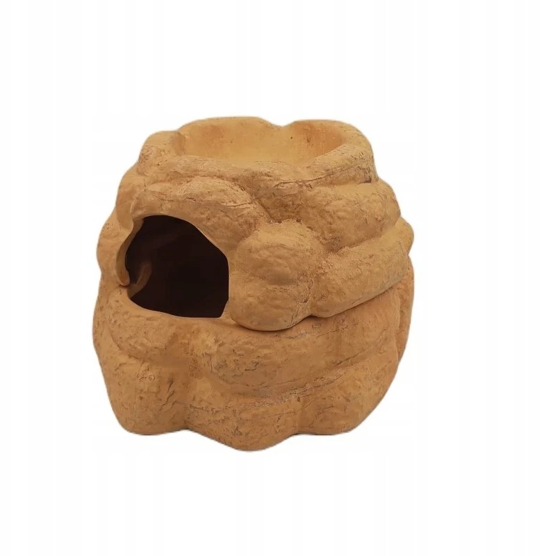 Exo Terra Big Rock, kryjówka su miską, do terrarium, keramikinė, M, 15x18x11 cm, 75 ml