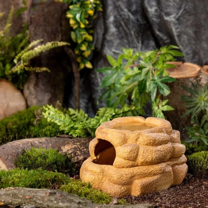 Exo Terra Big Rock slėptuvė su dubeniu terariumui, L, 25x28x16 cm, 200 ml