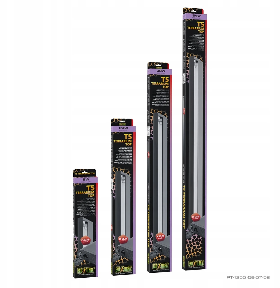 Exoterra Exo Terra T5 terariumo viršutinis UVB šviestuvas ropliams - 35 cm / 14" / 8W