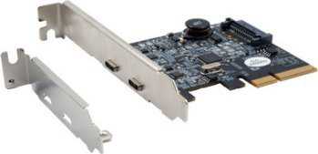 „Exsys EXSYS EX-12000“ valdiklio 2 prievadų USB 3.2 Gen2 PCIe 2x USB-C plokštė