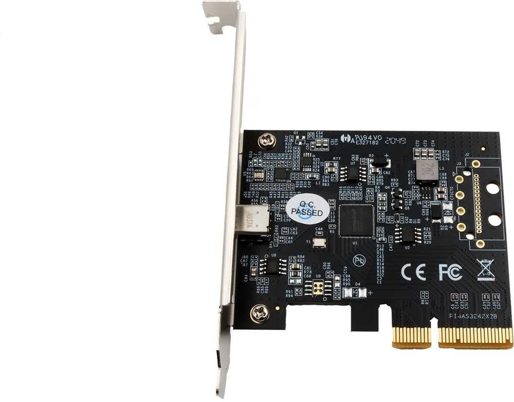 Exsys IO Exsys PCIE3.0 x4 1xType- C USB 3.2 Gen2x2 (EX- 12011) LP rašalas. Žemo profilio SlotBlech