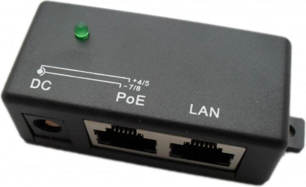 „Extralink“ 1 prievadas | PoE injektorius | 1 x 100 Mb/s RJ45, „Cube“