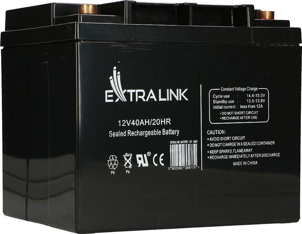 Extralink akumuliatorius Baterija ACCUMULATOR 12V 40AH – Batterie – 40.000 mAh Rūgštinis akumuliatorius (VRLA) 13,5 V 12 Ah