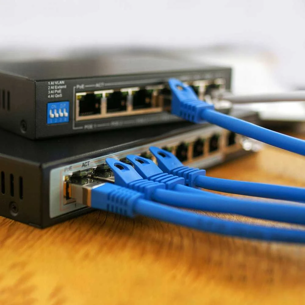 Extralink Cat.8.1 S/FTP 0.5m 40G Mėlyna | LAN pataisos laidas | Varinis vytos poros tinklo kabelis