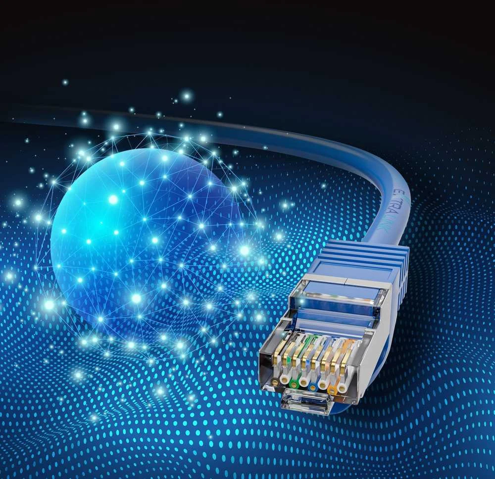 Extralink Cat.8.1 S/FTP 0.5m 40G Mėlyna | LAN pataisos laidas | Varinis vytos poros tinklo kabelis