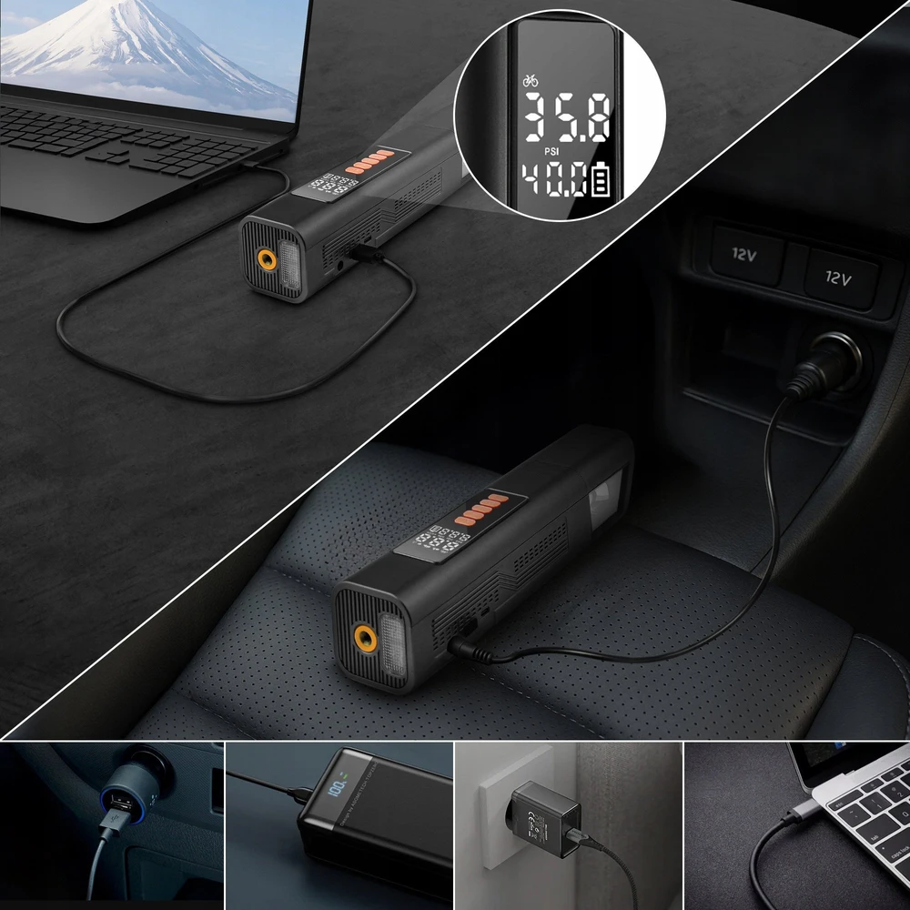 „Extralink“ automobilinis dulkių siurblys su 2 viename kompresoriumi, 12 V, USB