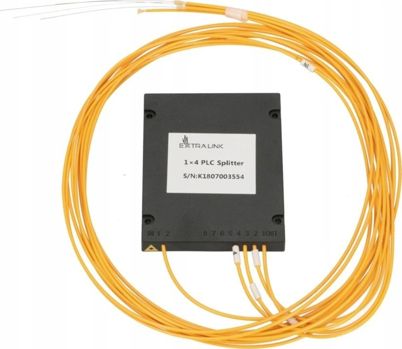 Extralink 1:4 PLC SC/APC Splitter, 2.0mm, 1.5m, G657A, ABS Module, No Connectors