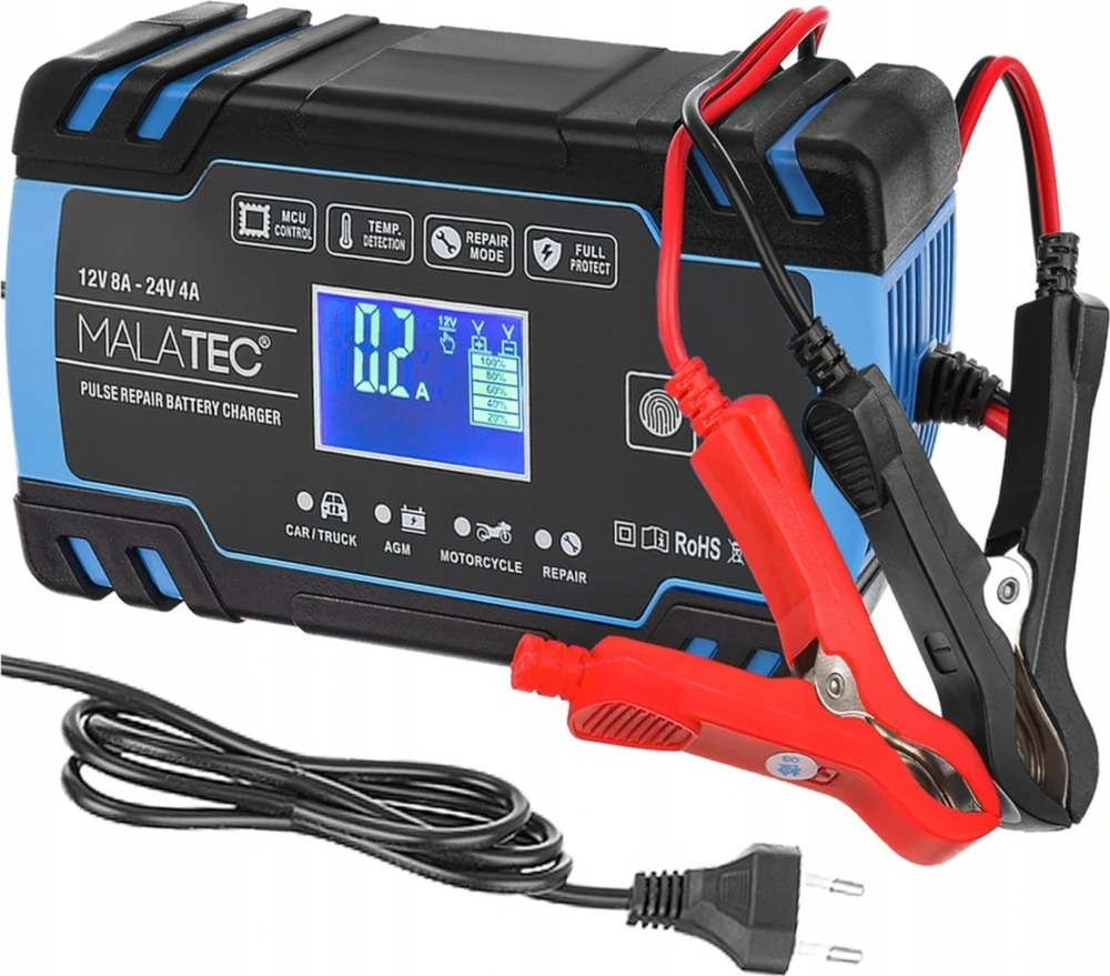 Extralink | Automatinis lygintuvas | skirta 12/24V 8A mėlyna baterijai