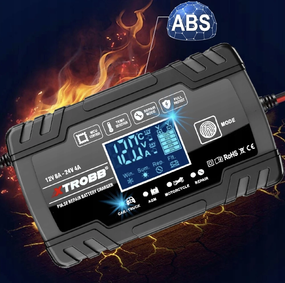 Extralink | Automatinis lygintuvas | skirta 12/24V 8A mėlyna baterijai