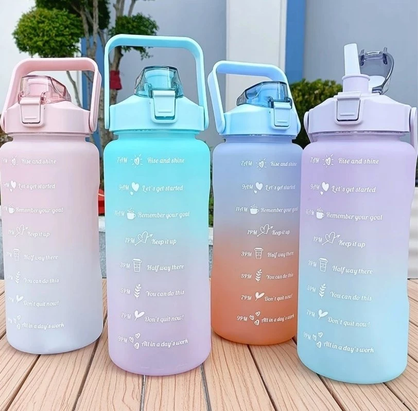 Gertuvė Extralink Motivational Bottle, Vanduo Bottle, 2000ml, Žalias-Violetinė, BUT-190