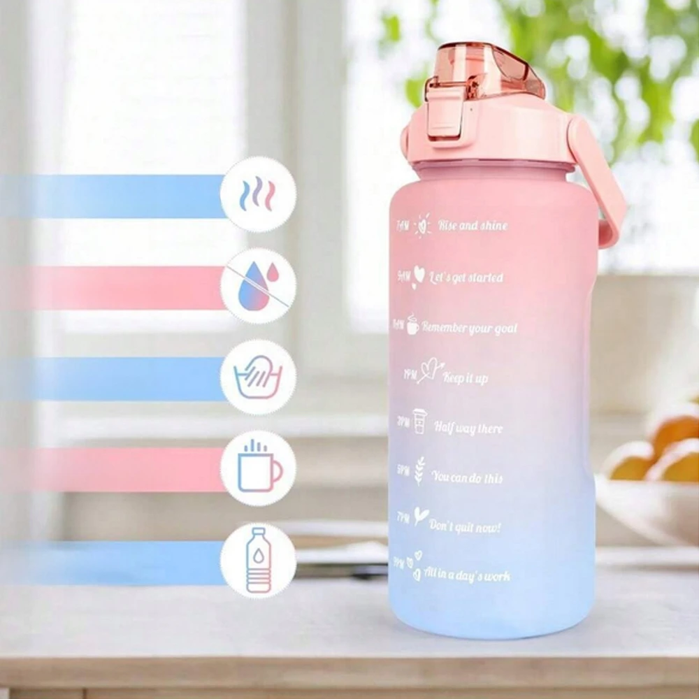 Gertuvė Extralink Motivational Bottle, Vanduo Bottle, 2000ml, Žalias-Violetinė, BUT-190