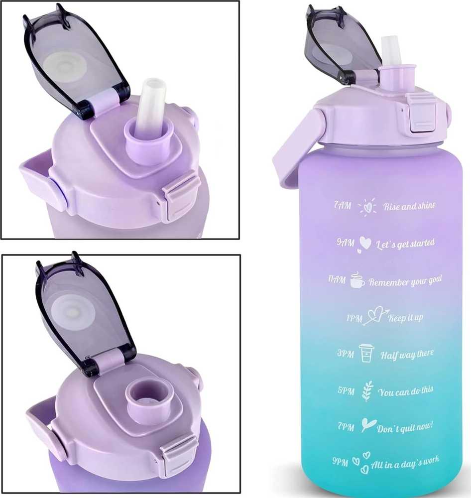 Gertuvė Extralink Motivational Bottle, Vanduo Bottle, 2000ml, Violetinė-Mėlyna, BUT-992