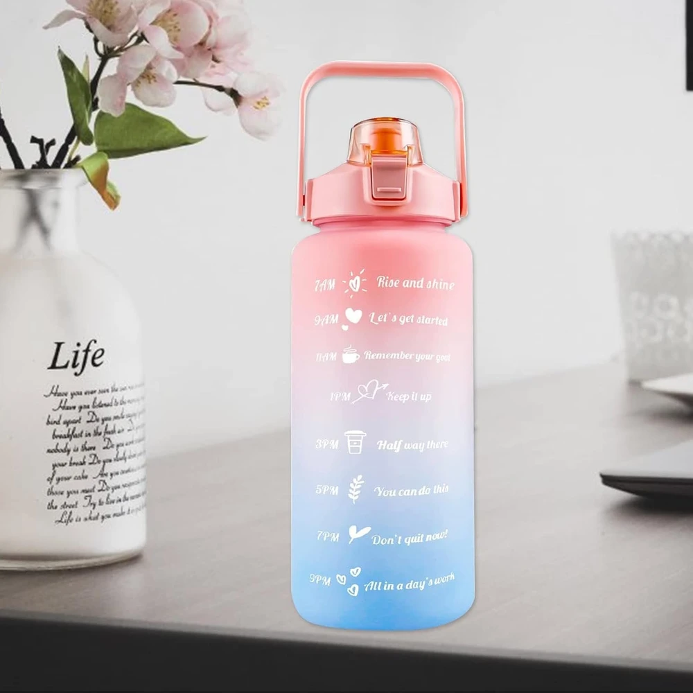 Gertuvė Extralink Motivational Bottle, Vanduo Bottle, 2000ml, Žalias-Violetinė, BUT-190