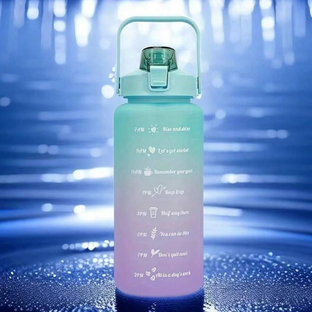 Gertuvė Extralink Motivational Bottle, Vanduo Bottle, 2000ml, Žalias-Violetinė, BUT-190