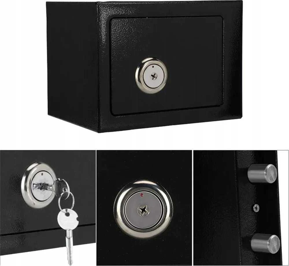 Extralink Home | Sejf domowy | biurowy, skrytka na klucz, kasa pancerna, juoda, S-404