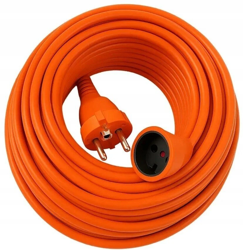„Extralink PowerLink“ | Maitinimo ilgintuvas | 50 m, oranžinis, neįžemintas, 2 x 1,5 mm²