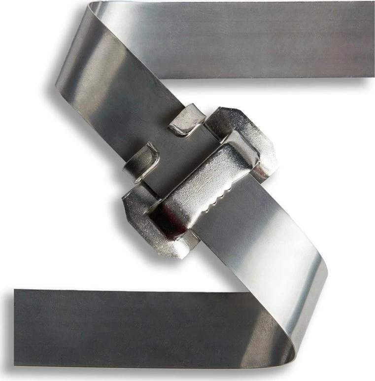„Extralink SS201“ nerūdijančio plieno dirželis, 0,7 mm, tvirtinimui prie elektros stulpų, 10 mm x 0,7 mm, 50 m